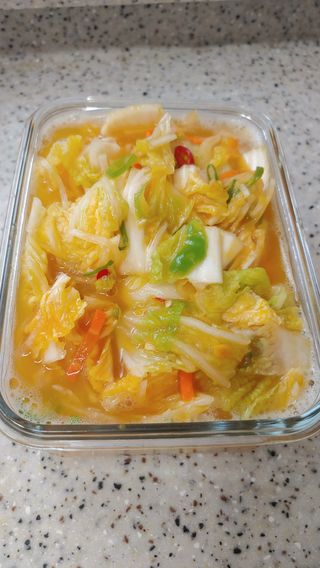 셰프애찬 단호박 백김치 1kg — 5점을 준 리뷰어가 2022년 10월 올린 사용 사진