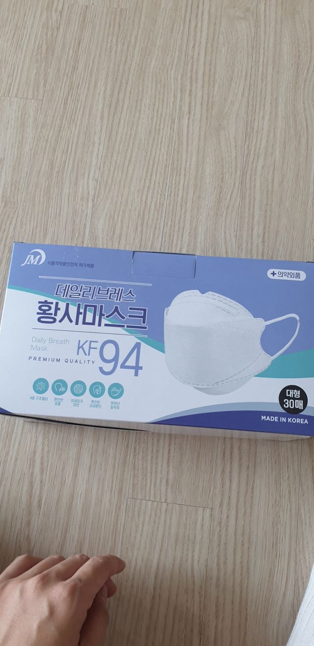 데일리브레스 황사방역마스크 KF94 대형 리뷰 사진