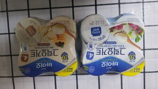 매일바이오 그릭요거트 오리지널 플레인 4개, 로스터리 커피믹스 4개 — 5점을 준 리뷰어가 2021년 12월 올린 사용 사진