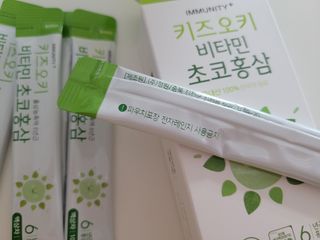 [이뮤니티플러스]우리아이 면역오키, 건강오키 _ 키즈오키 비타민초코홍삼 10포 1box — 3.5점을 준 리뷰어가 2022년 1월 올린 사용 사진