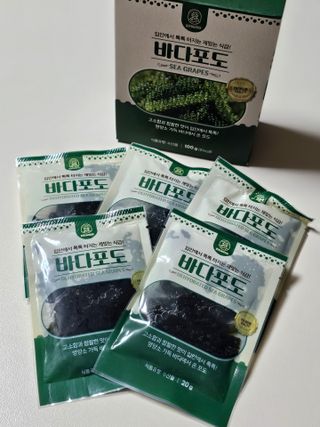 [피터씨마켓] 바다포도 100g(20g x 5봉) 우미부도 그린캐비어 ASMR 소분포장 — 5점을 준 리뷰어가 2024년 8월 올린 사용 사진