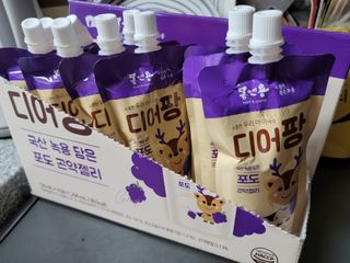 [몸엔용] 우리 아이 건강간식, 달콤한 녹용곤약젤리 디어팡 4종 — 5점을 준 리뷰어가 2021년 8월 올린 사용 사진