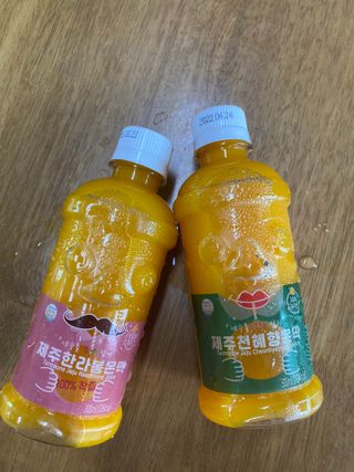 탐라원 제주의 맛, 몬딱주스 4종세트 - 한라봉몬딱주스, 천혜향몬딱주스, 청귤에이드, 당근몬딱주스 — 5점을 준 리뷰어가 2021년 8월 올린 사용 사진