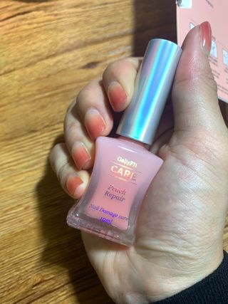 젤리핏 피치리페어 10ml 피치 컬러영양제 효과있는 손톱강화제 — 5점을 준 리뷰어가 2022년 7월 올린 사용 사진
