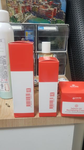 아이앤립 / EYENLIP 아이앤립 연어오일 리바이탈라이징 토너+앰플+크림 3종 세트 — 5점을 준 리뷰어가 2021년 7월 올린 사용 사진