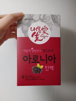 서울약사신협_내몸애생발란스아로니아_70ml x 30포 — 4점을 준 리뷰어가 2021년 7월 올린 사용 사진