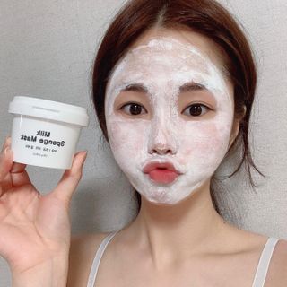 리더스코스메틱 리더스 밀크 스폰지 마스크 — 4점을 준 리뷰어가 2021년 7월 올린 사용 사진
