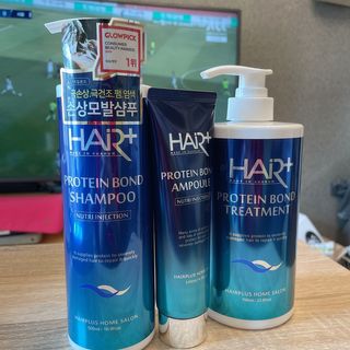 헤어플러스 단백질탈모샴푸 500ml+단백질본드앰플 145ml — 5점을 준 리뷰어가 2021년 3월 올린 사용 사진