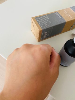 마리엔메이 히알루로닉스 세럼 ,나이아신아마이드 모과 세럼, 마린콜라겐 세럼, 청귤 흰목이버섯 추출물 세럼 — 3점을 준 리뷰어가 2021년 10월 올린 사용 사진