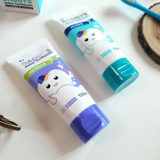 닥터데디스 안심불소 튼튼치약(청포도, 민트 중 택 1) 60g + 여행용 미니 치약 15g — 5점을 준 리뷰어가 2022년 8월 올린 사용 사진