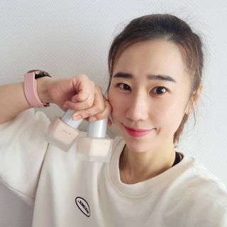[RMK] 메이크업 베이스 + 리퀴드 파운데이션 — 5점을 준 리뷰어가 2021년 4월 올린 사용 사진