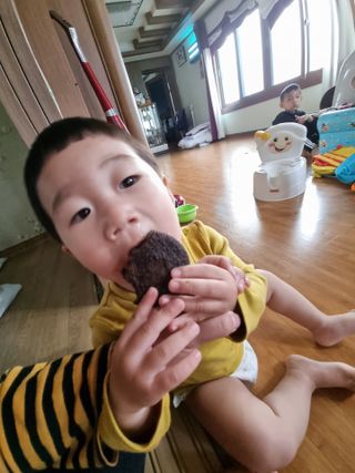 롯데제과 까망카스타드 더블초코 — 5점을 준 리뷰어가 2021년 5월 올린 사용 사진