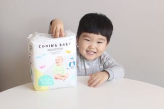 쿠잉 윙윙 풀커버 팬티기저귀 (L/XL/XXL) 1팩 — 5점을 준 리뷰어가 2023년 1월 올린 사용 사진