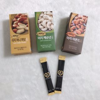 짜먹는 이지견과 짜먹는 이지아몬드, 짜먹는 이지허니피넛, 짜먹는 이지캐슈넛 각 10g X  10포 — 5점을 준 리뷰어가 2021년 2월 올린 사용 사진