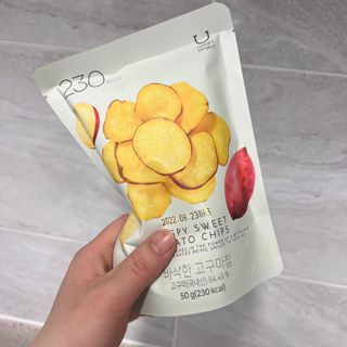 딜라이트 프로젝트 바삭한 원물칩 3종 고구마칩, 자색고구마칩, 느타리버섯칩 [총 6봉지] — 5점을 준 리뷰어가 2022년 2월 올린 사용 사진