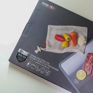 스탠서드16 스테인리스 316 양면 도마 — 5점을 준 리뷰어가 2022년 8월 올린 사용 사진