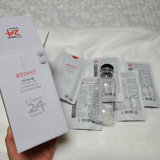 클린24시간 1BOX(5포) + 전용보틀(500ml) — 5점을 준 리뷰어가 2022년 8월 올린 사용 사진