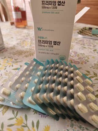 [푸름웰니스] 프리미엄 엽산 (500mgX120정) — 5점을 준 리뷰어가 2022년 6월 올린 사용 사진