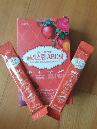 서울에프엔비 콜라스틴 3종 뷰티젤리스틱 45입 [ABC핏 15입 /  석류핏 15입 / 청스피루리나 15입] — 5점을 준 리뷰어가 2021년 9월 올린 사용 사진