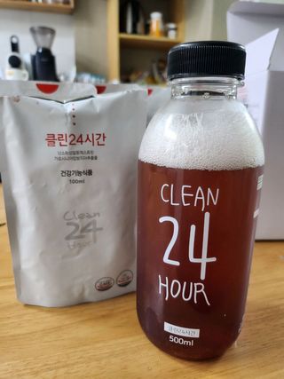 클린24시간 1BOX(5포) + 전용보틀(500ml) — 5점을 준 리뷰어가 2022년 10월 올린 사용 사진