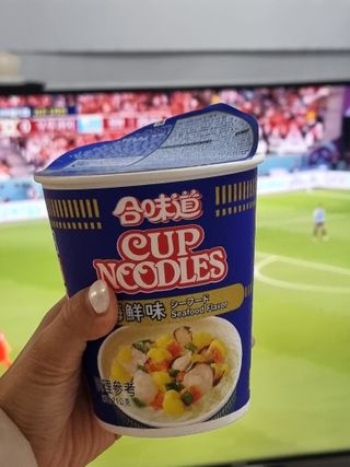 NISSIN 닛신 컵누들  4종 - 씨푸드오리지날, 씨푸드 스파이시, 씨푸드 커리, 씨푸드 XO소스 — 4점을 준 리뷰어가 2022년 12월 올린 사용 사진