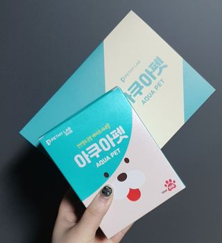 펫시랩 반려견용 액상 프리바이오틱스 아쿠아펫 — 5점을 준 리뷰어가 2021년 1월 올린 사용 사진
