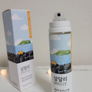 제주인디 삼달리 브리즈 바디&필로우 릴렉싱 미스트 제주 하귤 — 4점을 준 리뷰어가 2023년 2월 올린 사용 사진