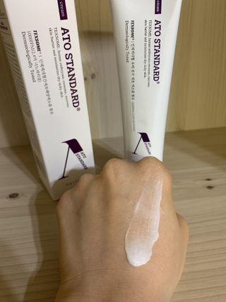 아토스탠다드 베이비크림 — 4.5점을 준 리뷰어가 2021년 1월 올린 사용 사진