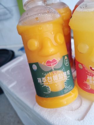 탐라원 제주의 맛, 몬딱주스 4종세트 - 한라봉몬딱주스, 천혜향몬딱주스, 청귤에이드, 당근몬딱주스 — 5점을 준 리뷰어가 2021년 8월 올린 사용 사진