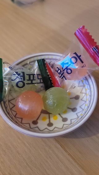 청포도캔디 복숭아캔디 — 5점을 준 리뷰어가 2022년 11월 올린 사용 사진