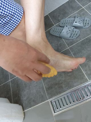 제이제이바이오 닥터풋 허브발비누 — 5점을 준 리뷰어가 2022년 1월 올린 사용 사진