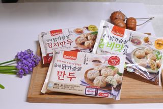굽네몰 [굽네] 닭가슴살 만두 3종 9팩 — 5점을 준 리뷰어가 2021년 9월 올린 사용 사진