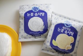 딜라이트 프로젝트  달콤한 눈꽃 간식세트( 눈꽃 솜사탕 / 레몬라임 솜사탕 / 달고나 총 7EA+스마트톡 증정) — 5점을 준 리뷰어가 2022년 5월 올린 사용 사진