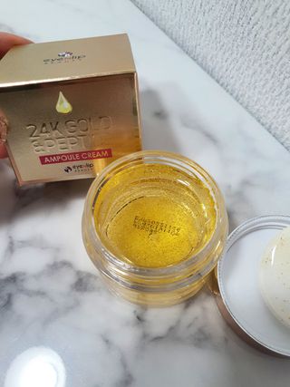 아이앤립 / EYENLIP 아이앤립 24K 골드 N 펩타이드 앰플 크림 — 5점을 준 리뷰어가 2021년 3월 올린 사용 사진