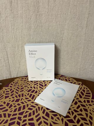 아미퓨어 촉촉하고 밝은 피부를 만들어주는 1일1팩, 아미노이펙트 마스크 10매 — 4점을 준 리뷰어가 2021년 7월 올린 사용 사진