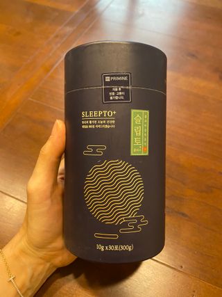 프리마인 자체 기업부설 연구소에서 찾아낸 건강한 수면의 비밀.  슬립토 플러스 30포 — 5점을 준 리뷰어가 2021년 10월 올린 사용 사진