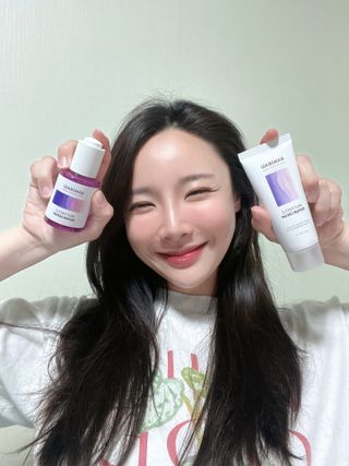 바노바기 코스메틱 바노바기 밀크 씨슬 리페어 세럼 30ml & 크림 50ml — 4점을 준 리뷰어가 2024년 4월 올린 사용 사진