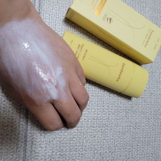 스킨큐어 산다화 유기농 레몬썬크림 — 4점을 준 리뷰어가 2022년 4월 올린 사용 사진