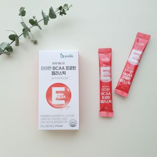 인디닥터 면역 생생 핑크 이뮨 젤리 + 타이탄 BCAA 프로틴 젤리스틱 — 5점을 준 리뷰어가 2022년 3월 올린 사용 사진