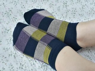 [사이즈가 있는 양말 필로이] 여자 스니커즈 발목 양말 5족 세트【 S, M, L, 】3가지 사이즈 — 5점을 준 리뷰어가 2022년 7월 올린 사용 사진