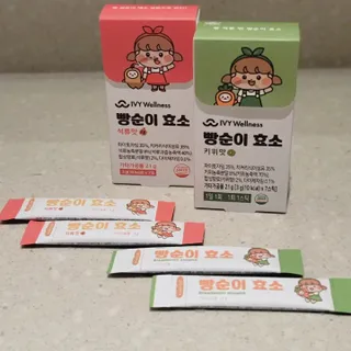 아이비웰니스 빵순이 효소 키위맛 7포 + 석류맛 7포 (총 14포, 2주분) — 5점을 준 리뷰어가 2022년 10월 올린 사용 사진