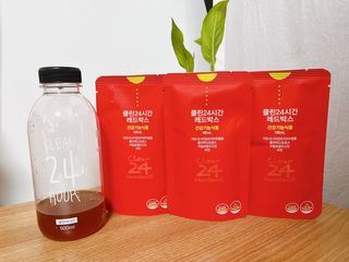 클린24시간 레드박스 1BOX(5포) + 전용보틀(500ml) — 5점을 준 리뷰어가 2024년 1월 올린 사용 사진