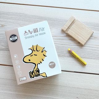 JHWORLD 스누피 마스크 스누피 에어 새부리형 국내산 MB필터 컬러마스크 대형 중형 어린이용 20매 — 5점을 준 리뷰어가 2021년 7월 올린 사용 사진