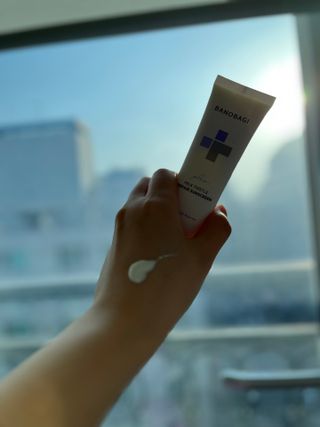 바노바기 코스메틱 바노바기 밀크씨슬 리페어 시카 선스크린 플러스 50ml — 4점을 준 리뷰어가 2023년 1월 올린 사용 사진