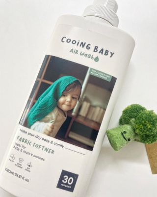 쿠잉베이비 에어워시 세탁세제,섬유유연제 1L — 5점을 준 리뷰어가 2023년 2월 올린 사용 사진