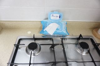 햅스 세균없는 주방 대형 2팩, HAPS sanitizer wipe — 4점을 준 리뷰어가 2022년 2월 올린 사용 사진
