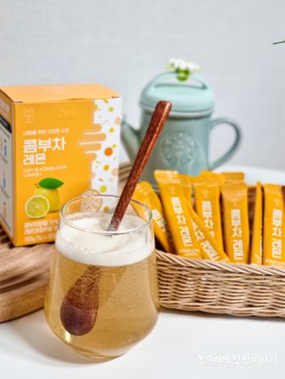 참앤들황토농원 7가지 맛! 탄산 톡톡! 스파클링! 데이앤 콤부차 7종 10포 1박스씩 ★총 7박스★ — 5점을 준 리뷰어가 2023년 3월 올린 사용 사진