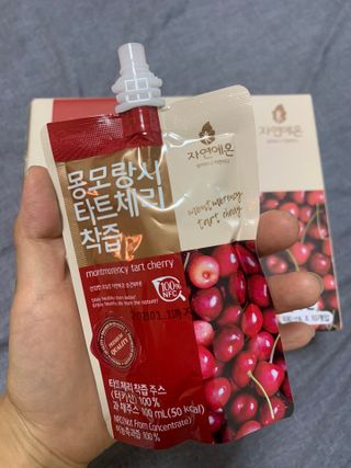 자연에온 몽모랑시 타트체리 3종 세트 구성 - 저분자콜라겐젤리, NFC 착즙주스 — 5점을 준 리뷰어가 2021년 7월 올린 사용 사진