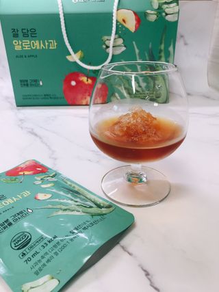 서울약사신협 잘 담은 알로애사과_70ml x 30포 — 4.5점을 준 리뷰어가 2021년 10월 올린 사용 사진