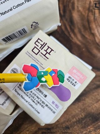 N[템포] 템포 패드 내추럴 순면 생리대 SET(중형 슬림 + 대형 + 라이너) — 5점을 준 리뷰어가 2024년 2월 올린 사용 사진